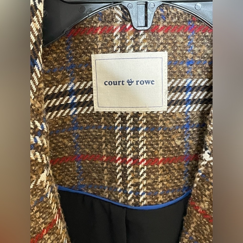 Court & Rowe Womens Car Coat Topper Jacket Front Button Tweed Plaid Cute XL‌‌‌‍‍ - Picture 8 of 10